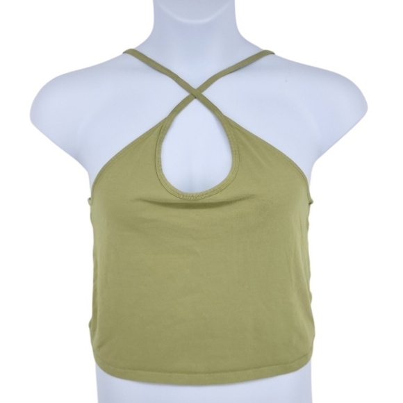 AEO Women's Olive Green Suntwist Convertible Cami Tank Top Size XL - Picture 3 of 10